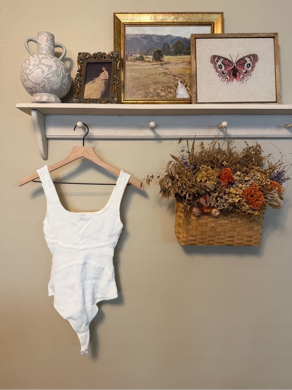 White One-Piece Bodysuit - Classic Scoop Neck